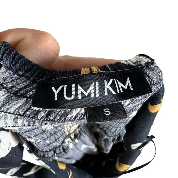 YUMI KIM Black Floral Cutout Midi Dress Women's Small NWOT Preppy Chic - Picture 5 of 5